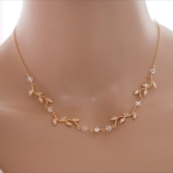 Crystal Vine Gold Necklace