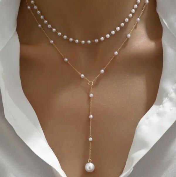 Luminous Cascade Pearl Necklace
