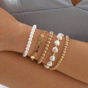 Chic Mixed Pearl & Gold-Tone Bracelet Set