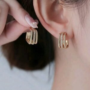 Elegant Triple-Band Hoop Earrings