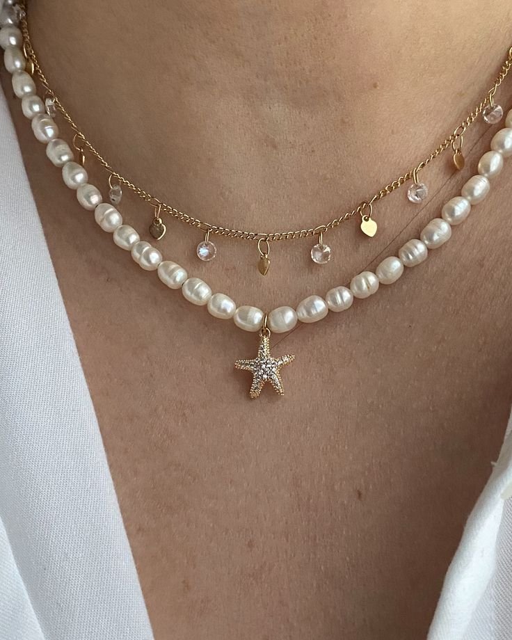 Ocean Whisper Pearl & Starfish Necklace