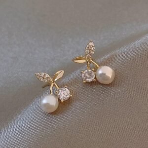 cherry blossom pearl earrings