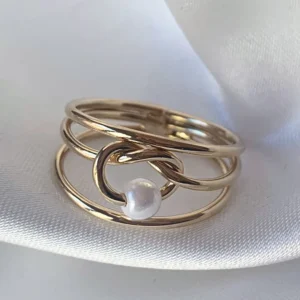 Wrapped Pearl Ring