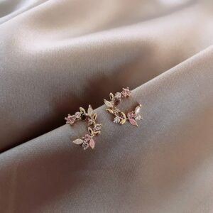Delicate Floral Leaf Ear Climbers