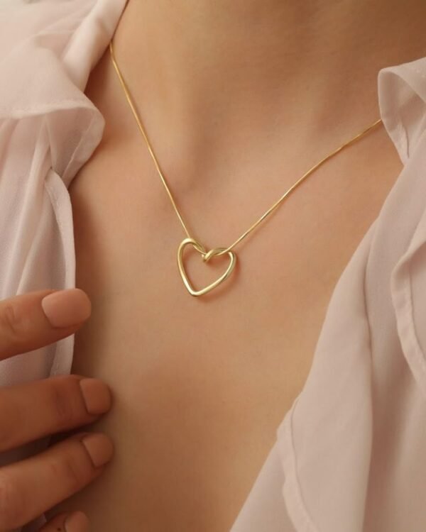 Golden Aura Heart Necklace