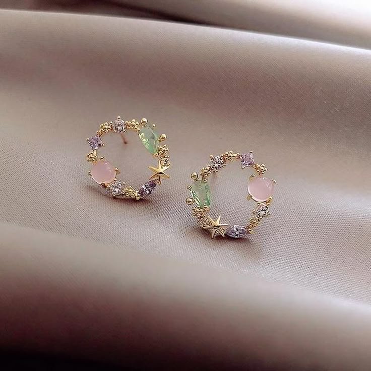 Celestial Garden Hoop Earrings